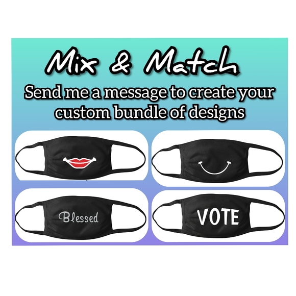 5⭐ Blessed Gold 100% Cotton Jersey Adult Facemask - Picture 9 of 10